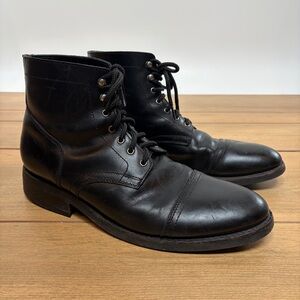 Thursday Boot Company Captain Black Leather Full Grain Welt Boots 13